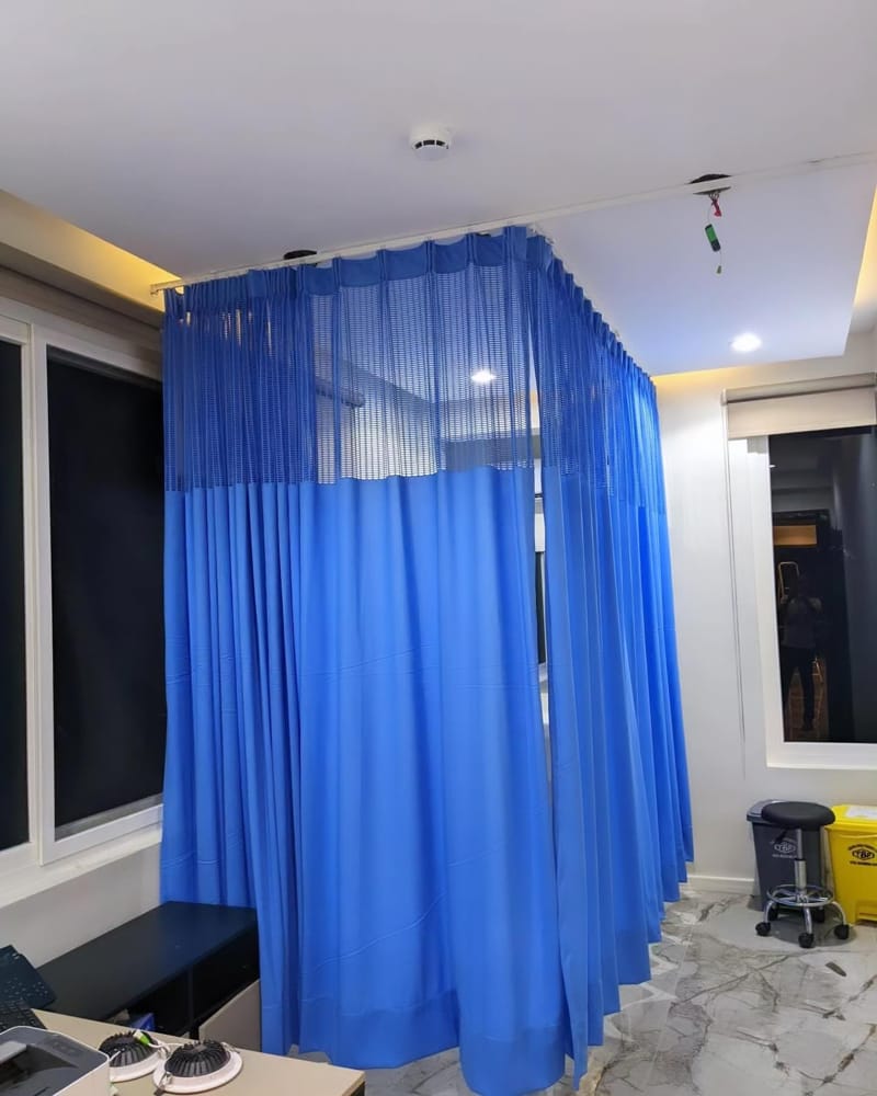 blue hospital curtains dubai