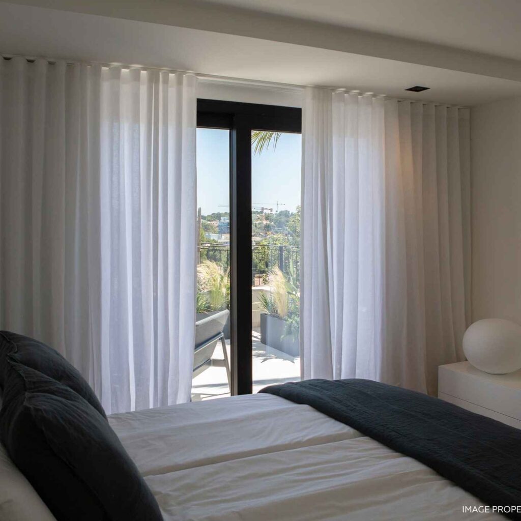 White Bedroom Blackout Curtain