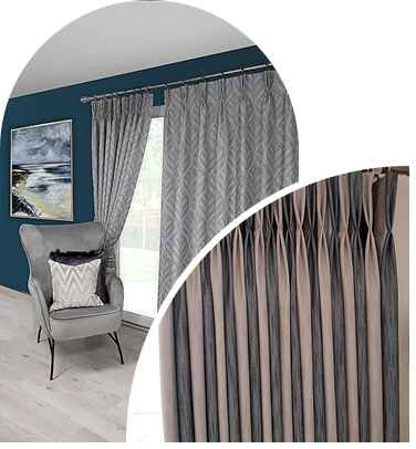 Modern pinch pleate curtains dubai