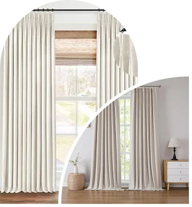 Double Pinch Pleat Curtains UAE
