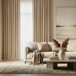 Golden Floor To Ceiling Curtains