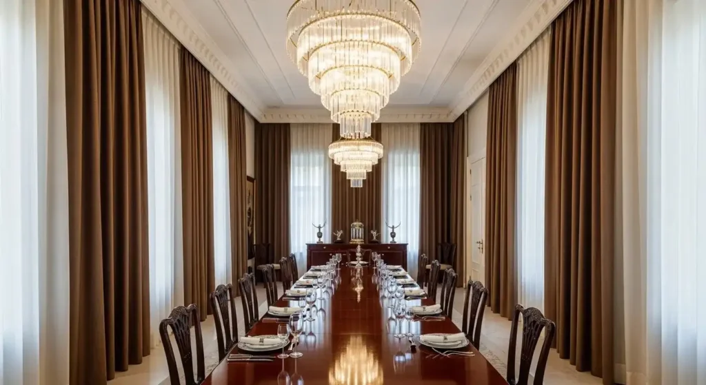 Floor To Ceiling Curtains for dining hall