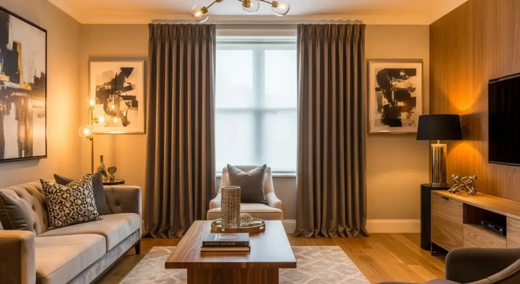 Double Pinch Pleat Curtains livingroom