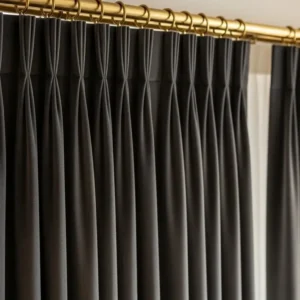 Black Double Pinch Pleat Curtains