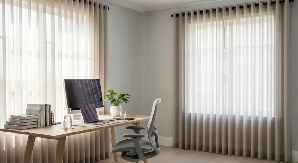 eyelet sheer curtains for window