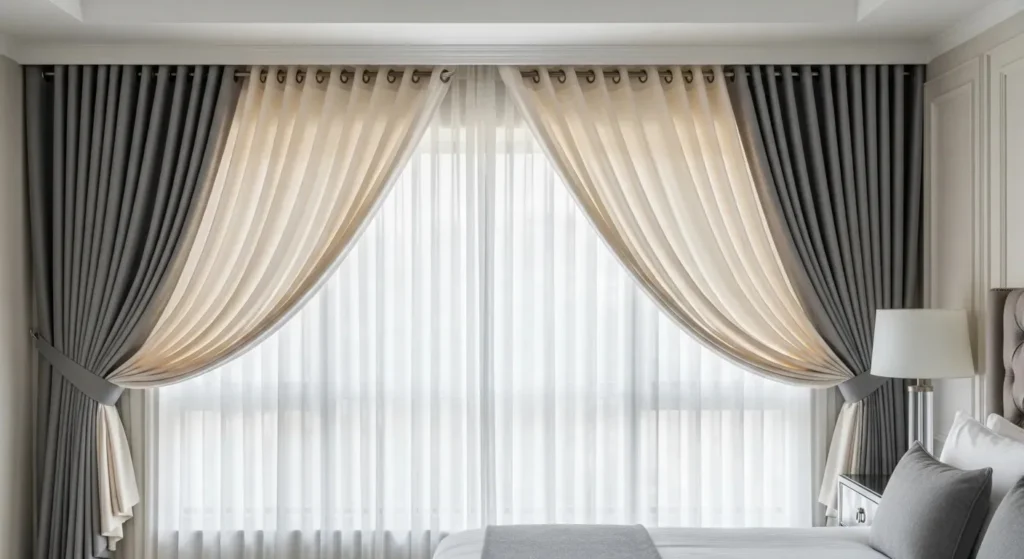 Modern eyelet sheer curtains