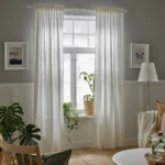 White wave sheer curtain in dubai