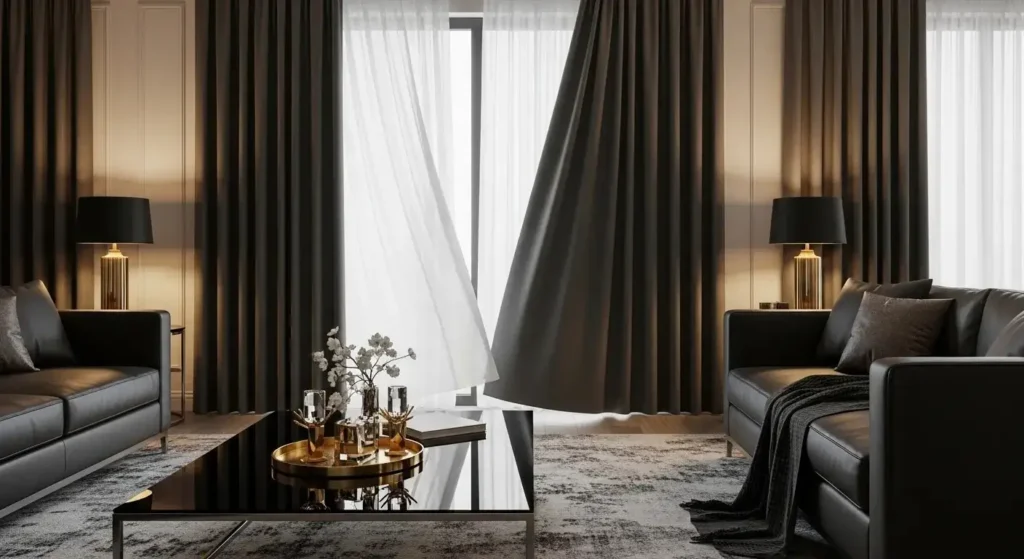 Sheer and Blackout Curtains Together