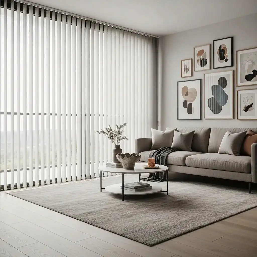 living room vertical blinds