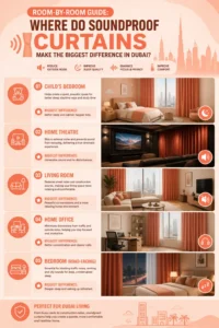 Soundproof curtains for every room in Dubai