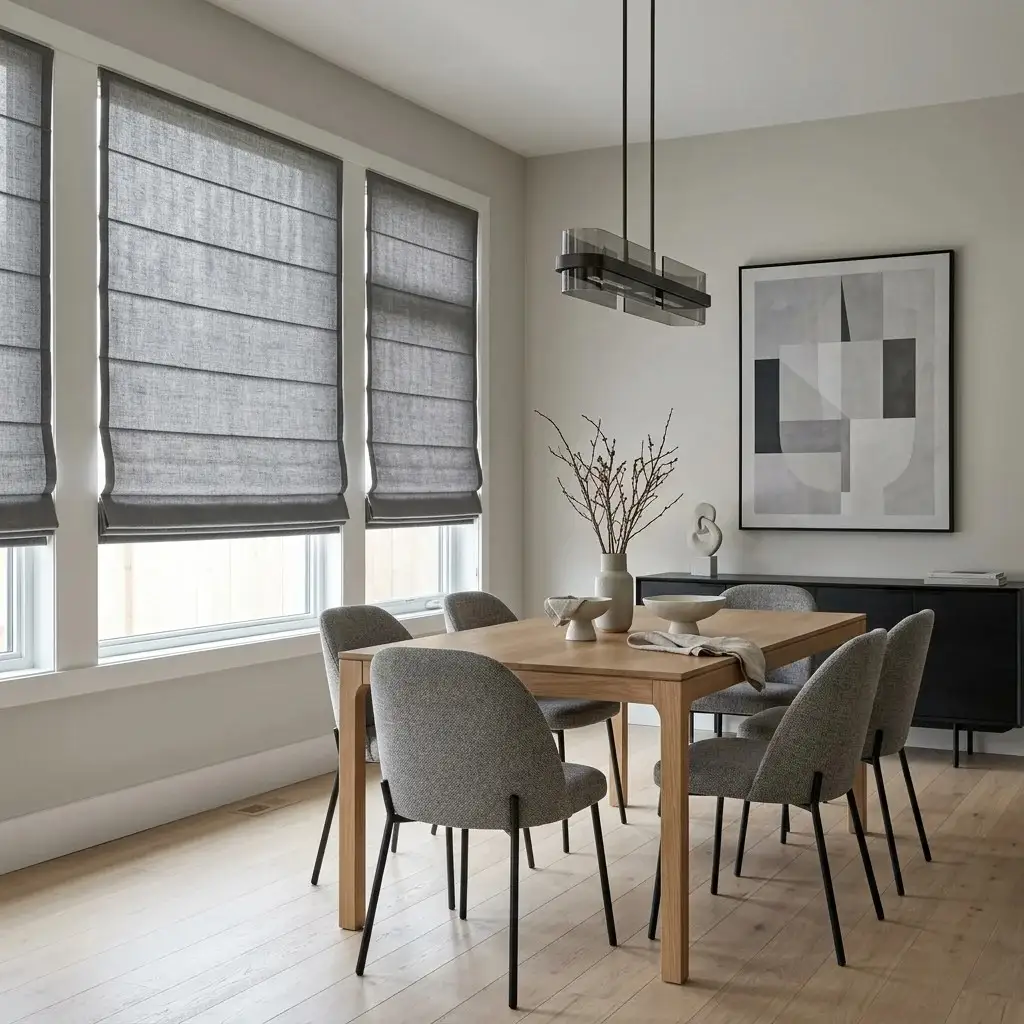 dining room roman blinds