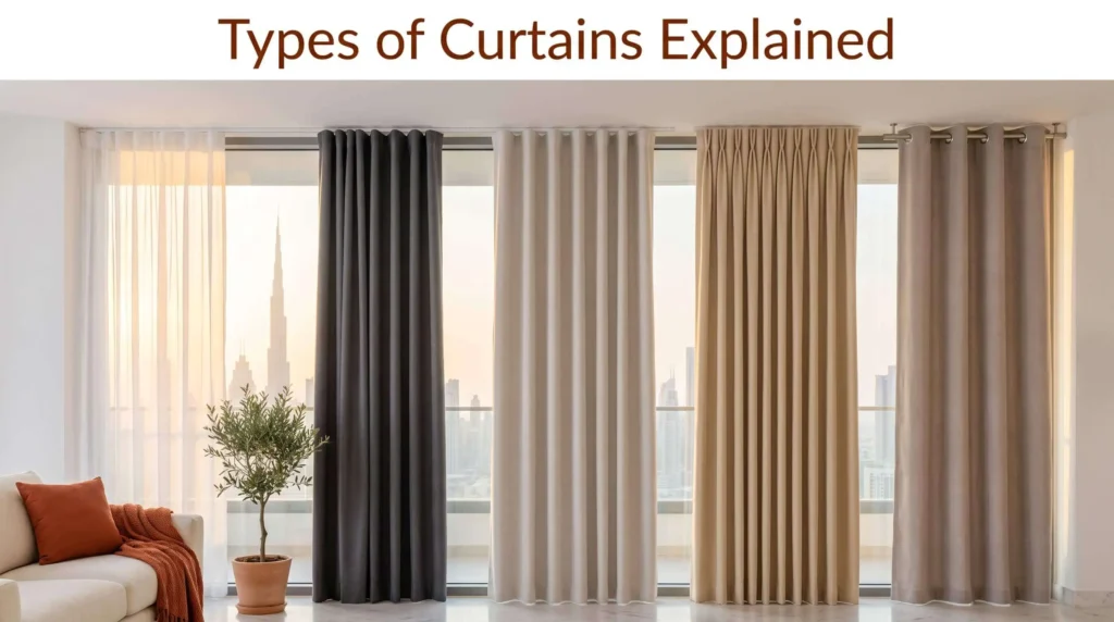 types of curtain explained